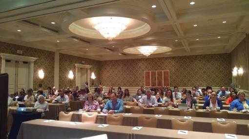 Attendees gather to hear us talk about the art of presenting.